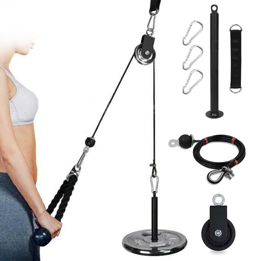 Upgraded Pulley Cable System - Silent, 360° Rotation for Home Gym Strength Training