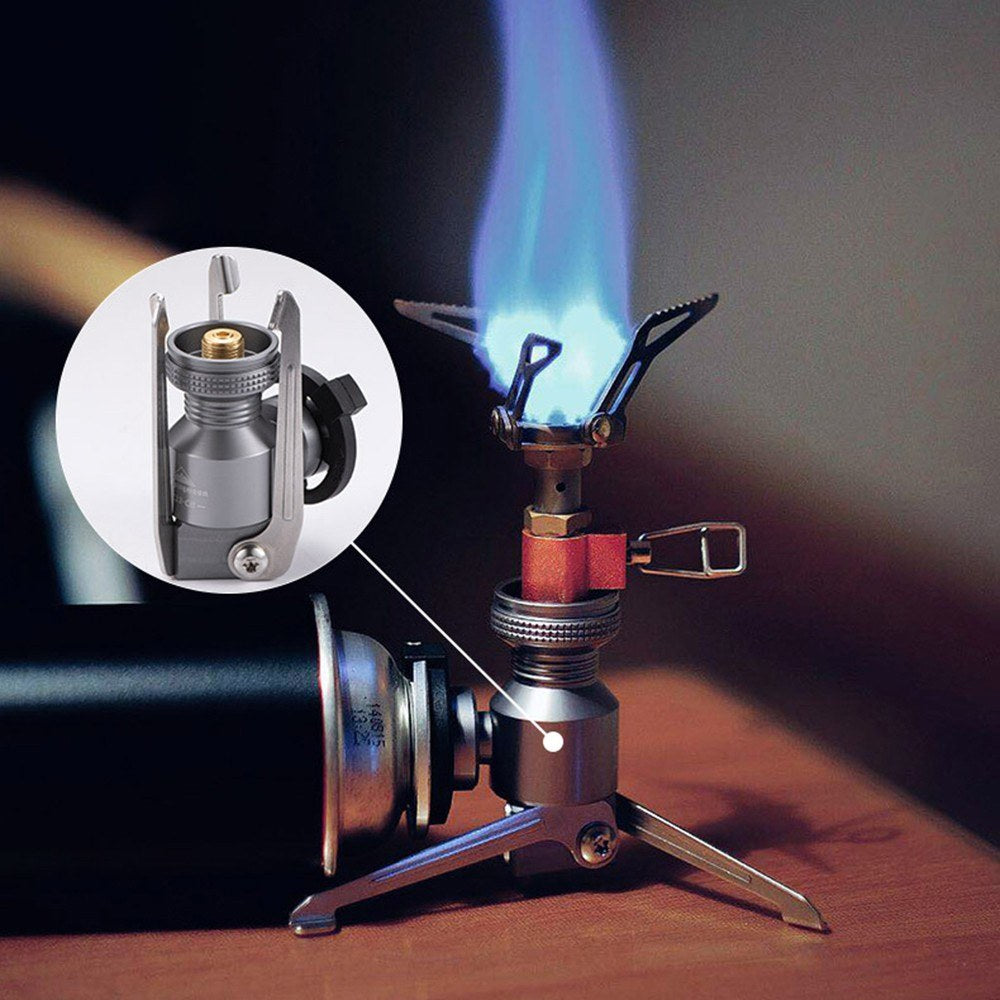 Collapsible Tripod Butane Gas Canister Adapter & Lamp Stand Connector