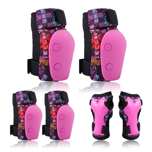 6-in-1 Kids Protective Gear Set: Knee, Elbow Pads & Wrist Guards for Cycling, Skateboarding & Roller Skating