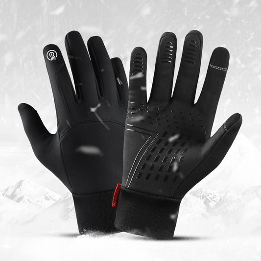Unisex Winter Cycling Gloves - Waterproof, Windproof, Fleece-Lined, Touchscreen, Anti-Slip Full-Finger Gloves for Biking & Skiing