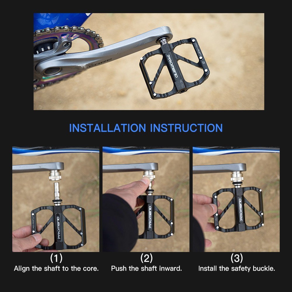 Aluminum Alloy Bike Pedals - Lightweight, Non-Slip Platform by PROMEND