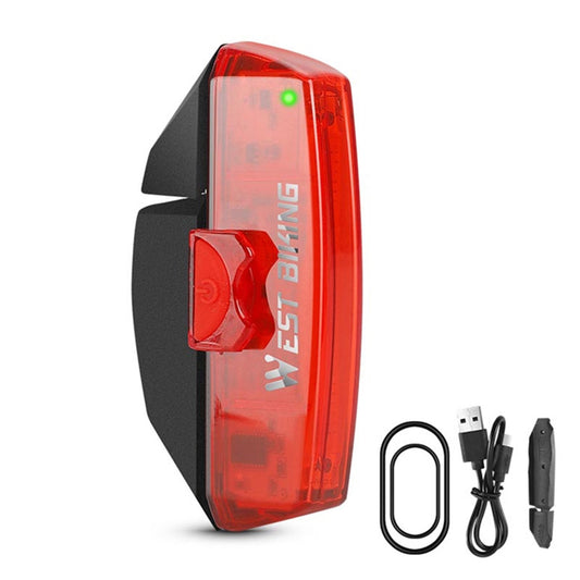 WEST BIKING Smart Sensor USB Rechargeable LED Waterproof Bike Rear Light