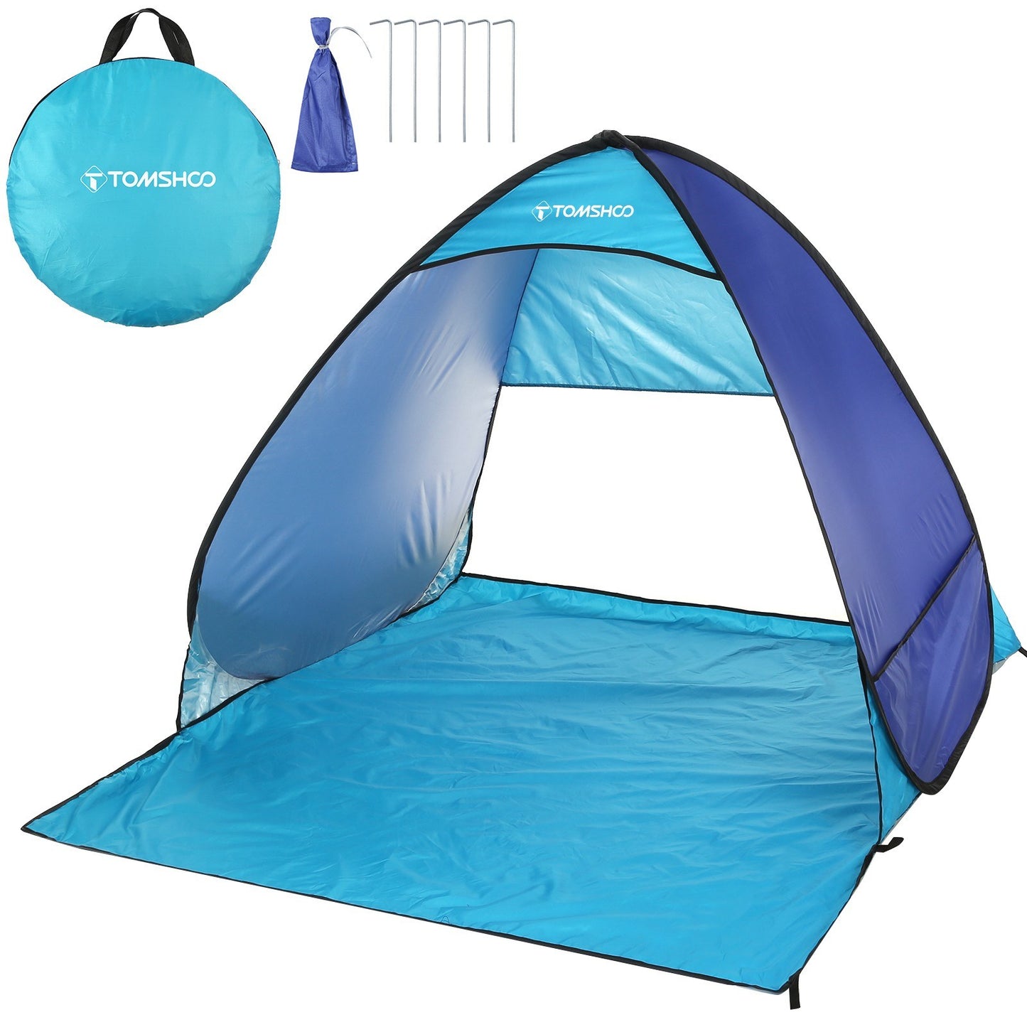 TOMSHOO Instant Pop-Up Beach Tent, Lightweight Sun Shelter with Carry Bag