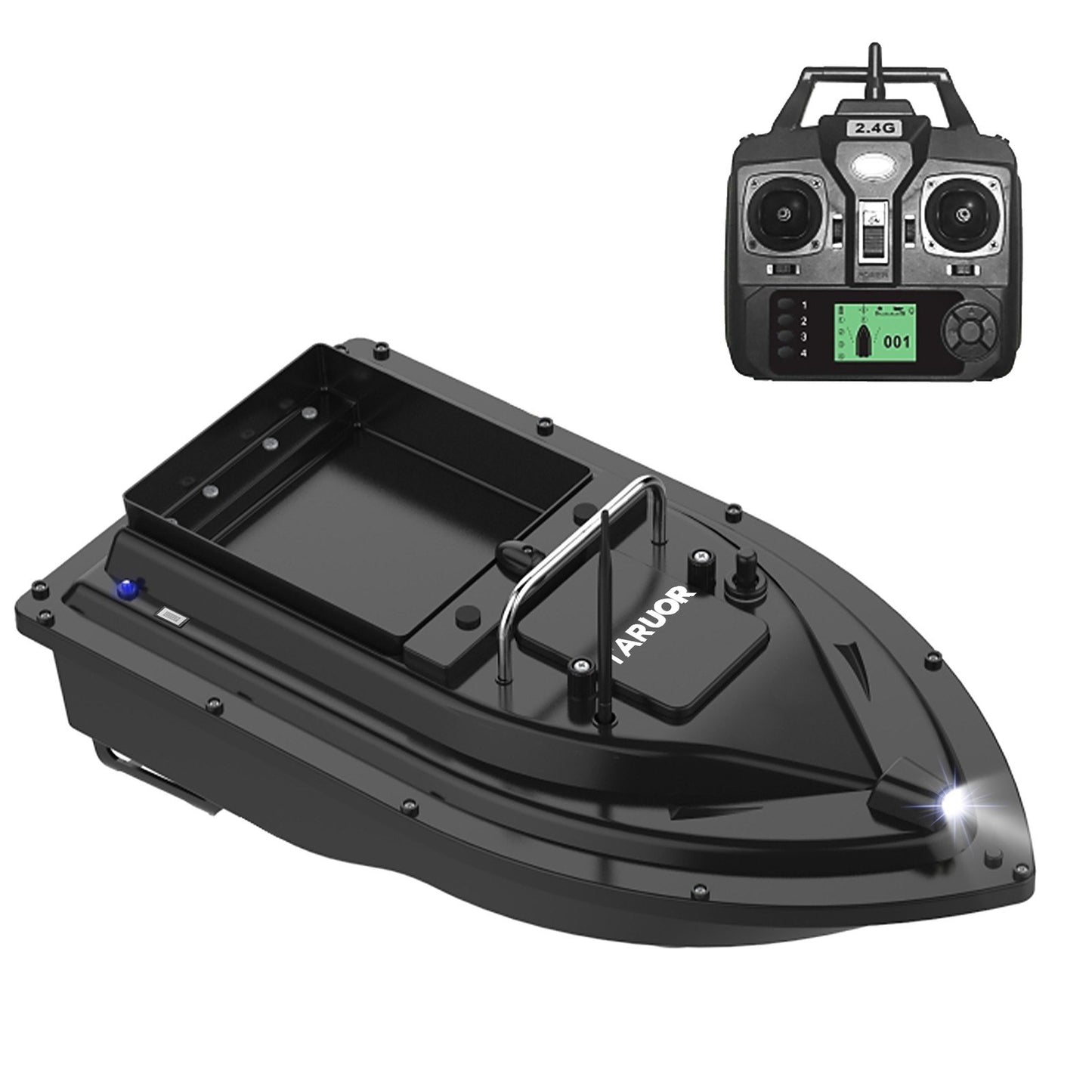 Taruor GPS Fishing Bait Boat - 16 Positioning Points, Large Container, 400-500M Range, 4.4lb Load, 10000mAh Battery