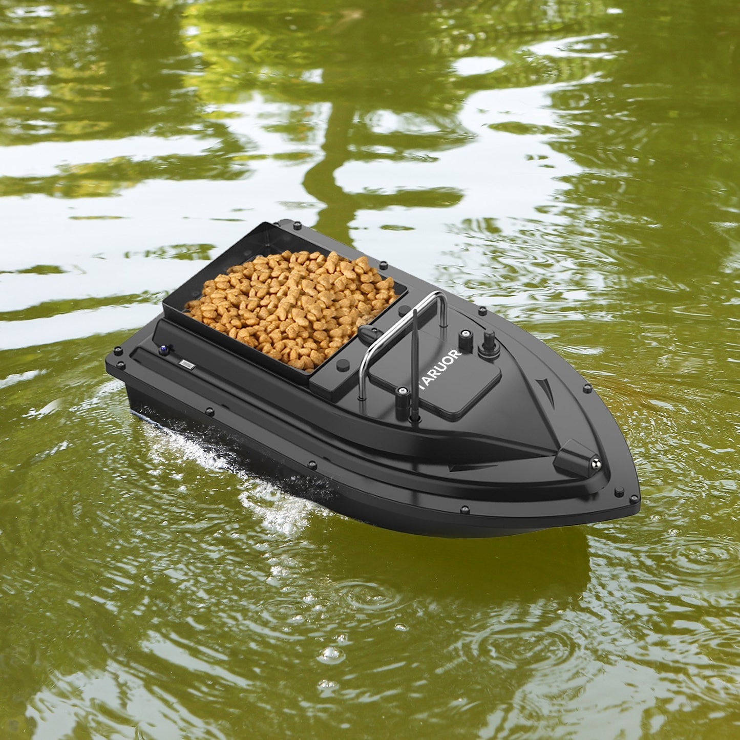 Taruor GPS Fishing Bait Boat - 16 Positioning Points, Large Container, 400-500M Range, 4.4lb Load, 10000mAh Battery