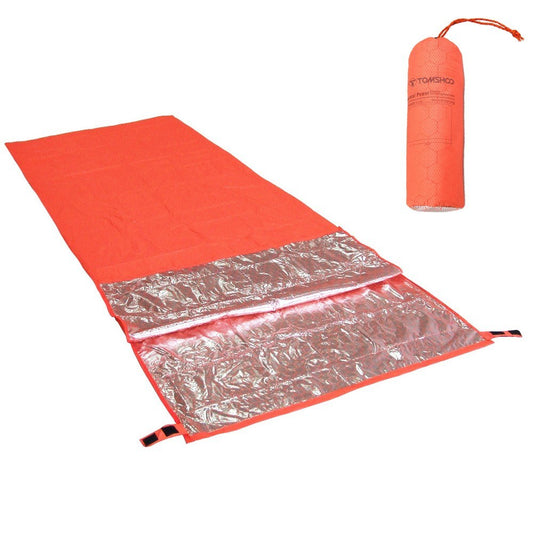 TOMSHOO Portable Reflective Temperature-Lock Single Sleeping Bag 200x72cm for Outdoor Camping