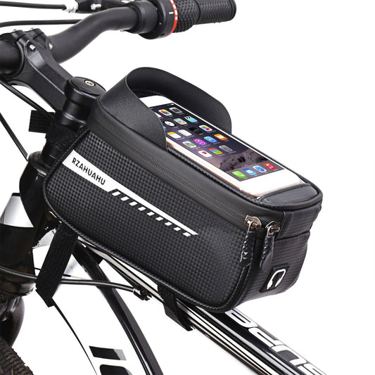 Waterproof Bike Phone Mount Bag with Touchscreen Holder and Tool Storage