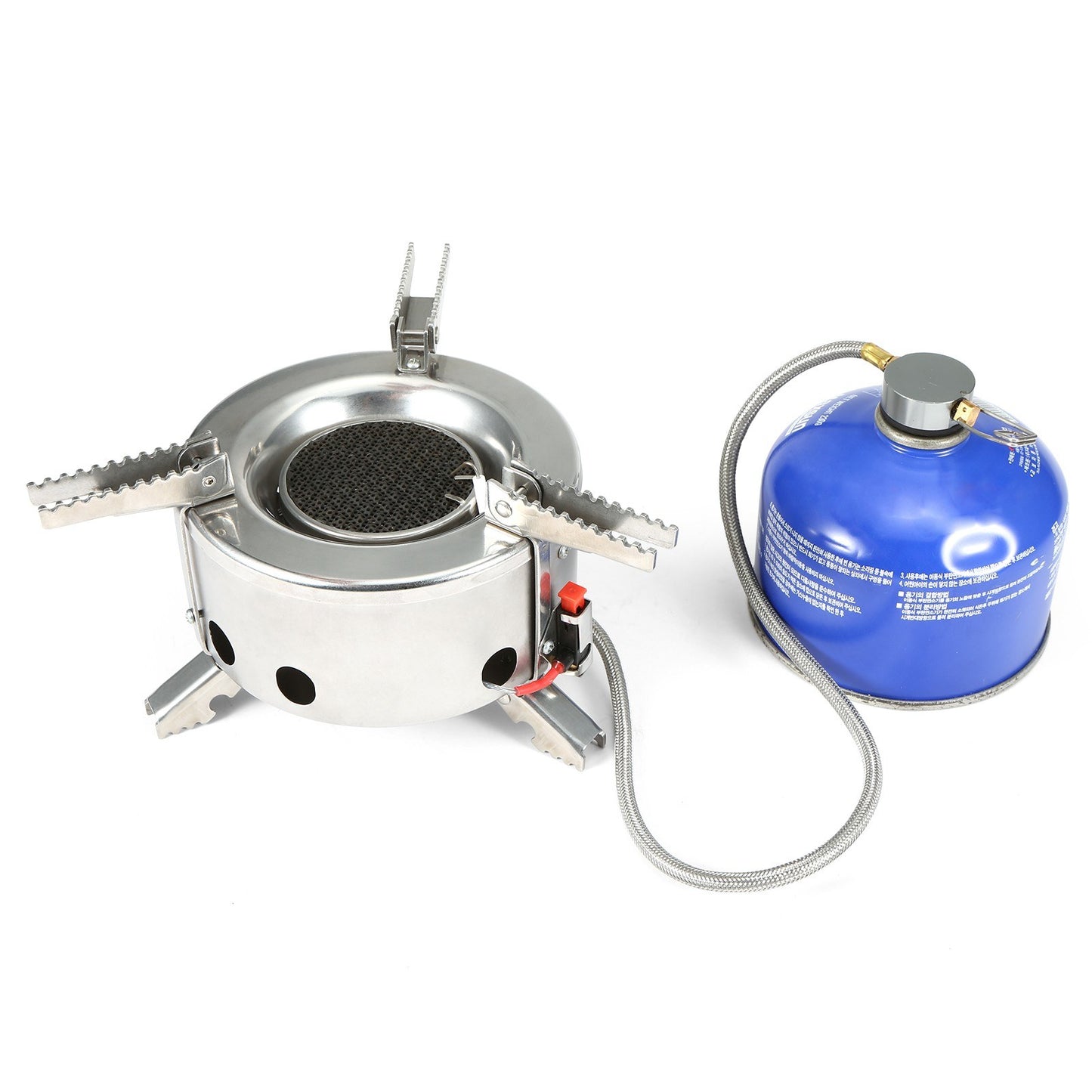 Windproof 6000W Foldable Camping Gas Stove with Piezo Ignition – Ideal for Backpacking, Hiking & Outdoor Cooking