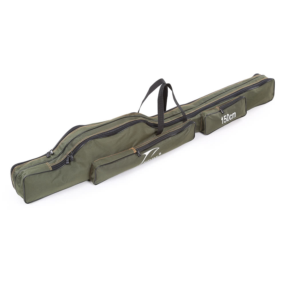 Compact Canvas Fishing Rod Holder | Portable Folding Pole Tool Storage Bag | Gear Tackle Case