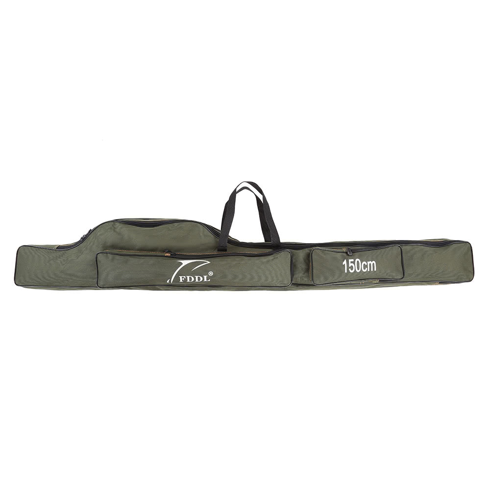 Compact Canvas Fishing Rod Holder | Portable Folding Pole Tool Storage Bag | Gear Tackle Case