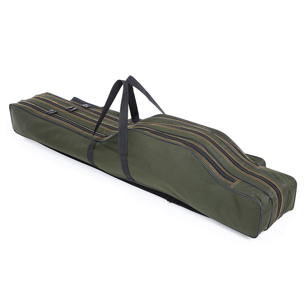 Compact Canvas Fishing Rod Holder | Portable Folding Pole Tool Storage Bag | Gear Tackle Case