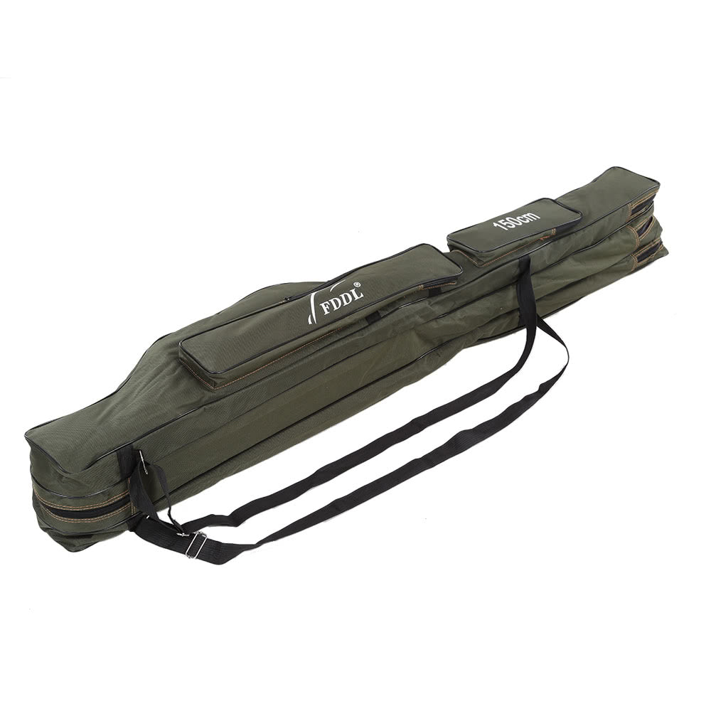 Compact Canvas Fishing Rod Holder | Portable Folding Pole Tool Storage Bag | Gear Tackle Case