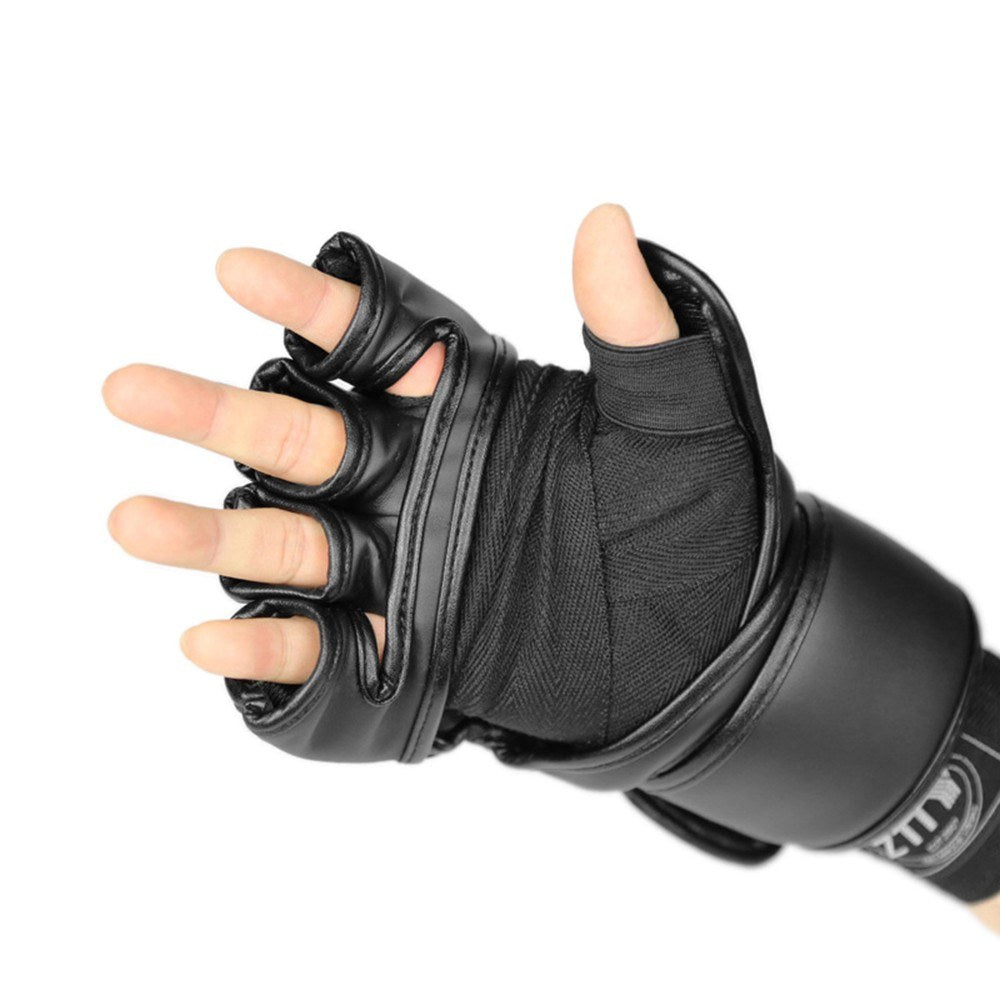 Unisex MMA Kickboxing Gloves with Open Palm for Boxing, Sparring, Muay Thai & Punching Bag