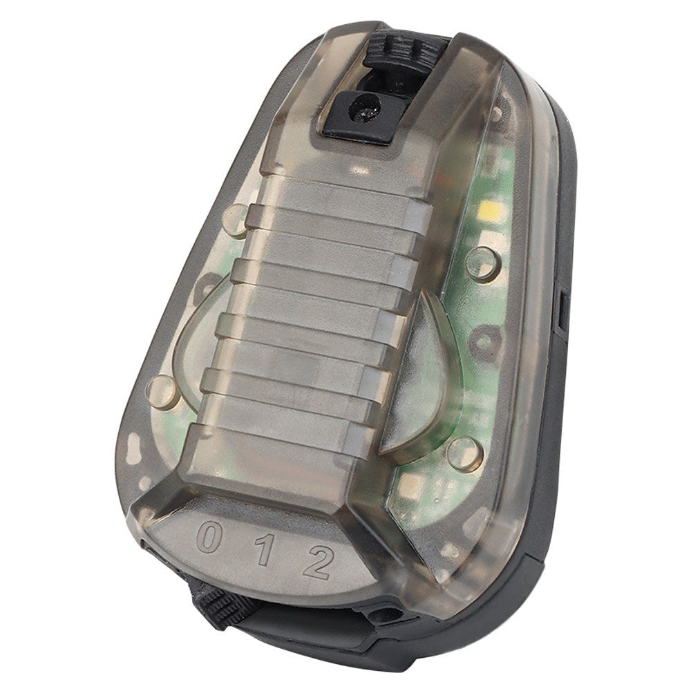 Helmet-Mounted Water-Resistant Strobe Light for Outdoor Safety and Camping