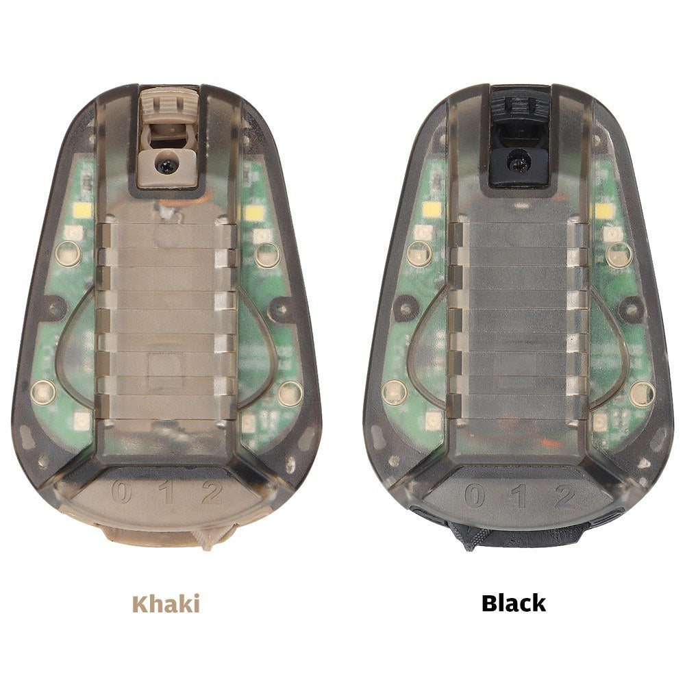 Helmet-Mounted Water-Resistant Strobe Light for Outdoor Safety and Camping