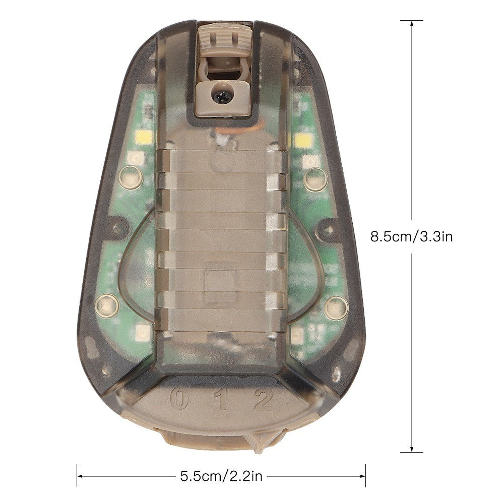 Helmet-Mounted Water-Resistant Strobe Light for Outdoor Safety and Camping