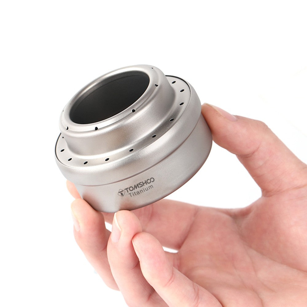 TOMSHOO Ultralight Portable Titanium Alcohol Stove for Camping & Hiking