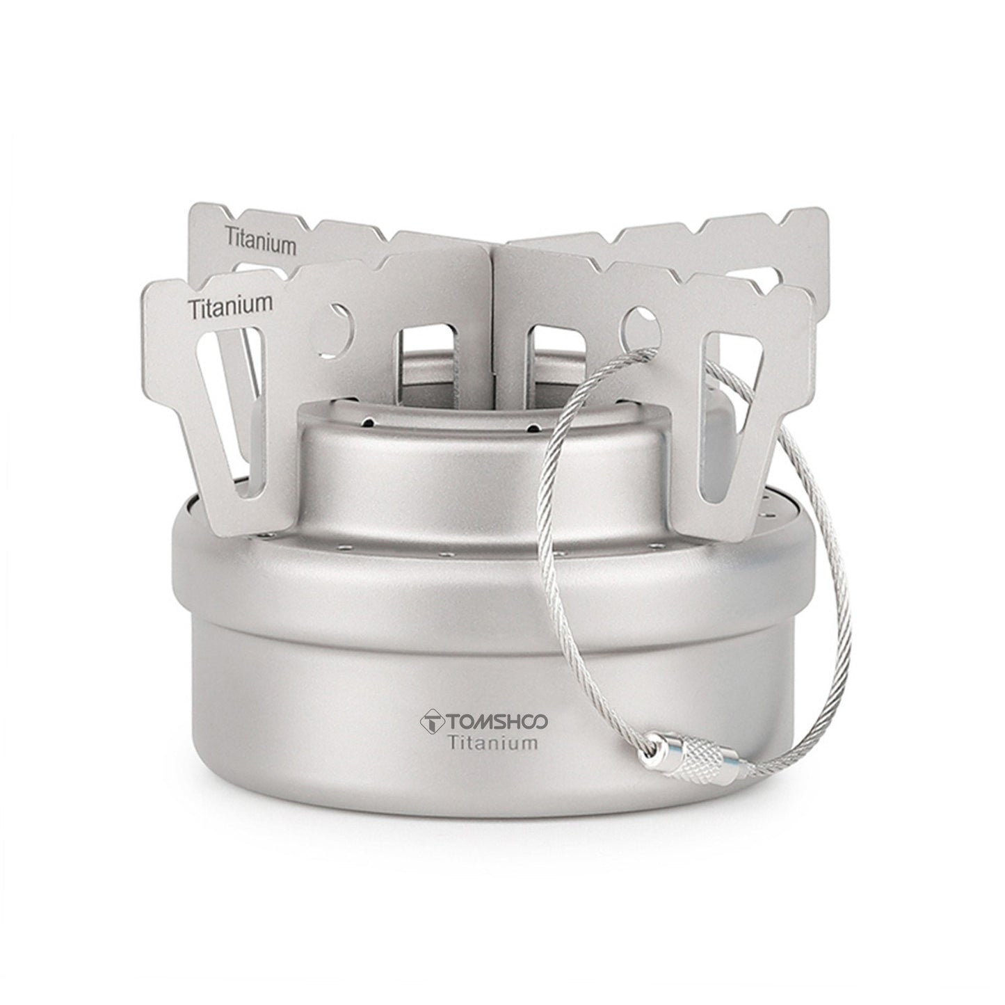 TOMSHOO Ultralight Portable Titanium Alcohol Stove for Camping & Hiking