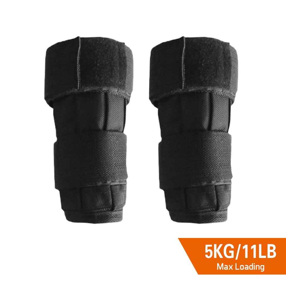 Adjustable Weighted Wrist & Ankle Wraps (2 Pack, Max 5/10kg) - Strength Training
