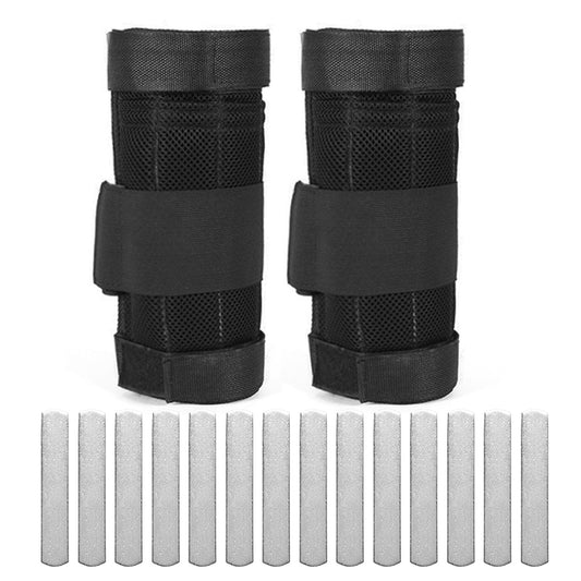 Adjustable Ankle Weights 2-Pack: 1kg/2kg/3kg Leg Workout Wraps for Strength Training