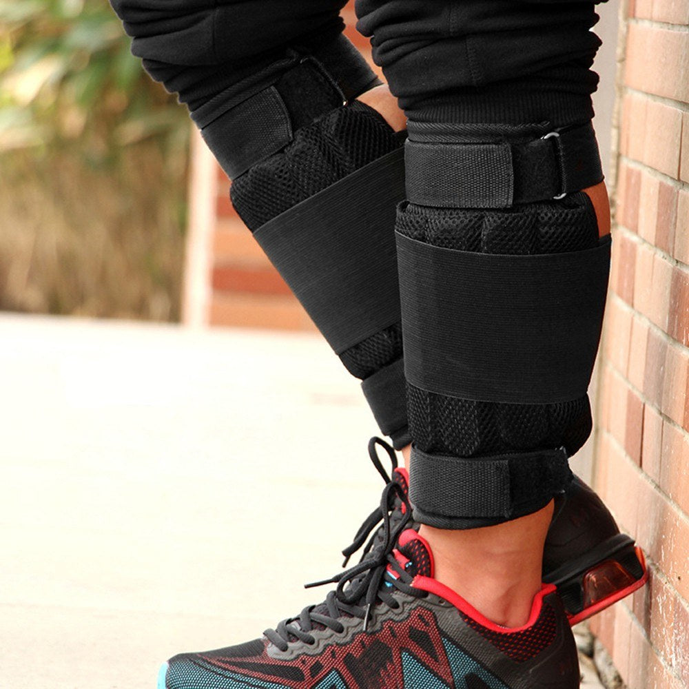 2-Pack Adjustable Ankle Weights - Max Load 16kg, Empty Wraps for Strength Training and Workouts