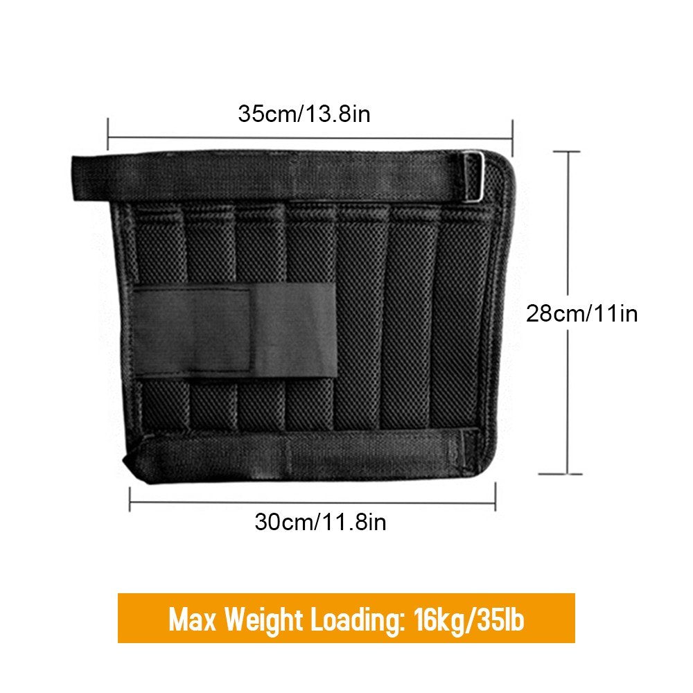 2-Pack Adjustable Ankle Weights - Max Load 16kg, Empty Wraps for Strength Training and Workouts