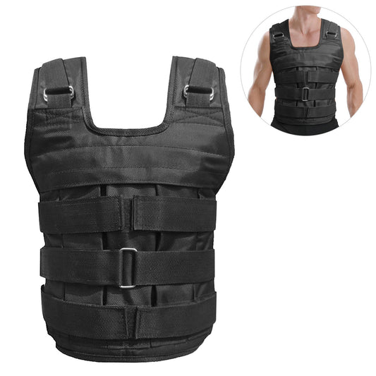 Adjustable Weighted Vest, 50kg Max Load, Oxford Cloth for Strength Training (Empty)