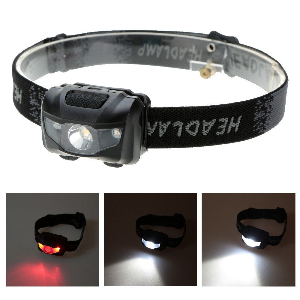 Lightweight 3W LED Headlamp - Water Resistant Outdoor Camping & Fishing Light