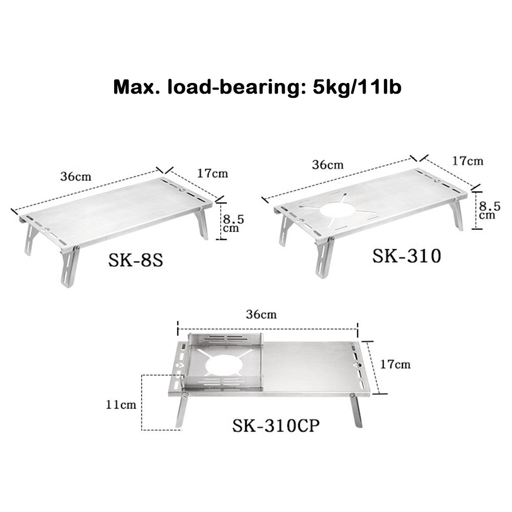 Portable Folding Stove Table: Camping Stand & Holder for Fishing, Hiking, Picnic