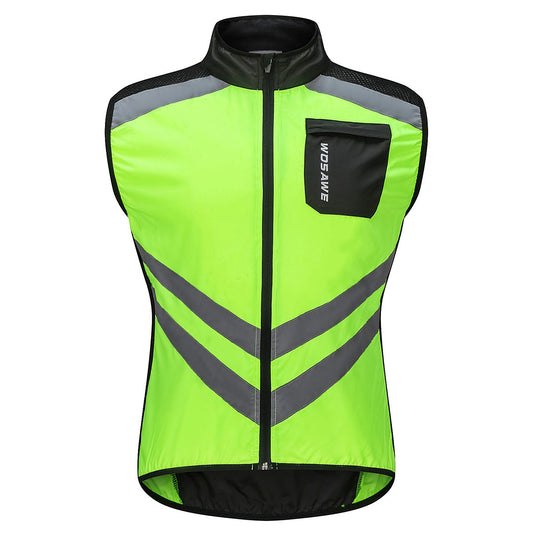 Mens Reflective Cycling Vest - Foldable, Quick Dry, Breathable, Safety Sports Vest for Biking, Running, Hiking