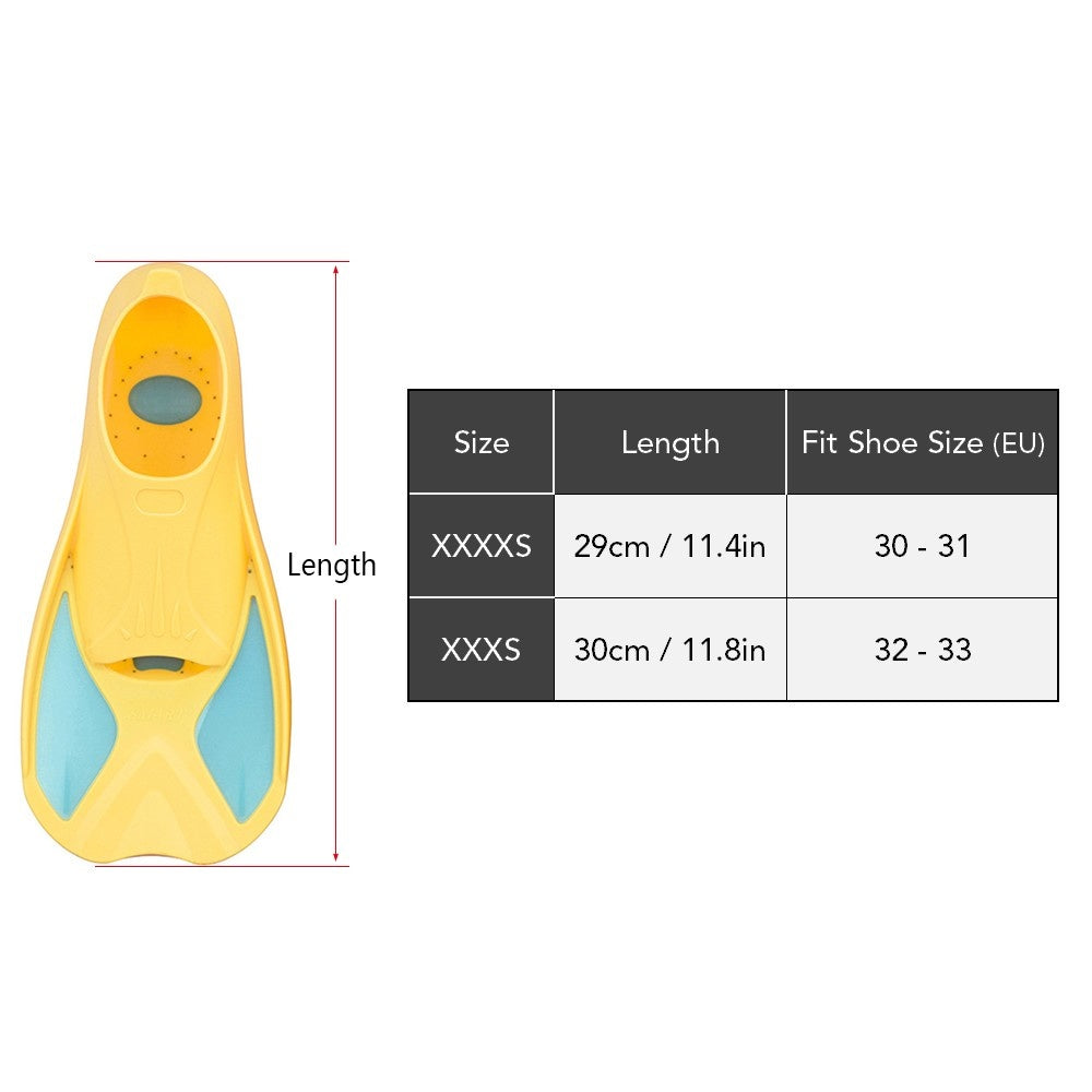 Lightweight Kids Swim Fins for Swimming & Snorkeling Training