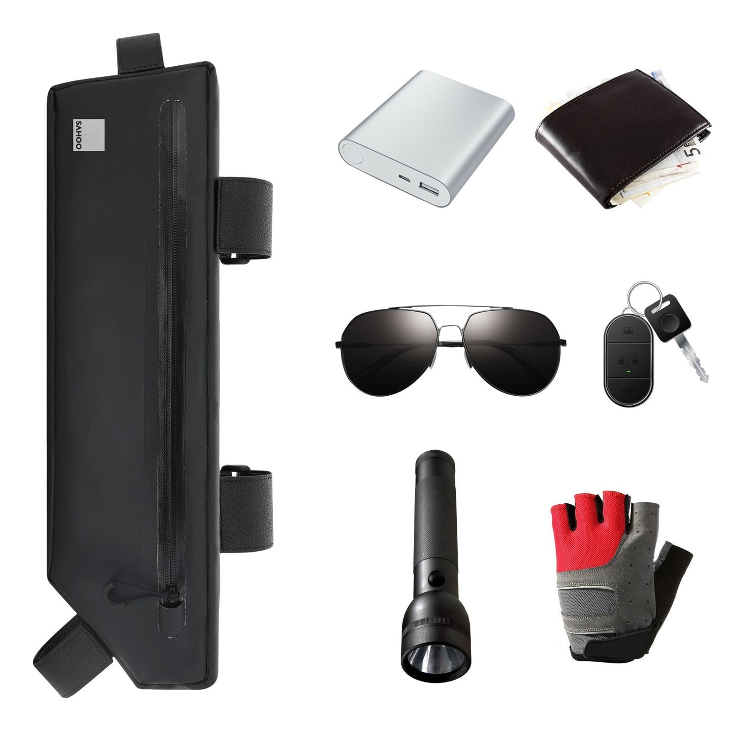 Waterproof Triangle Bike Frame Bag - Large Capacity Under Tube Pouch for MTB & Road Bikes