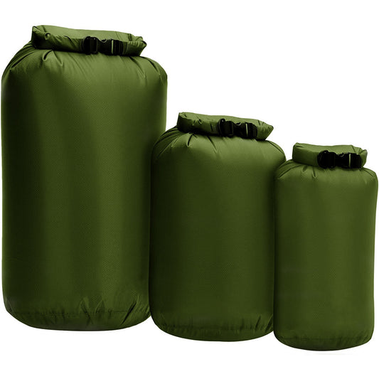 Waterproof Dry Bag Set: 3-Pack Roll-Top Sacks for Kayaking, Boating, Fishing, Swimming