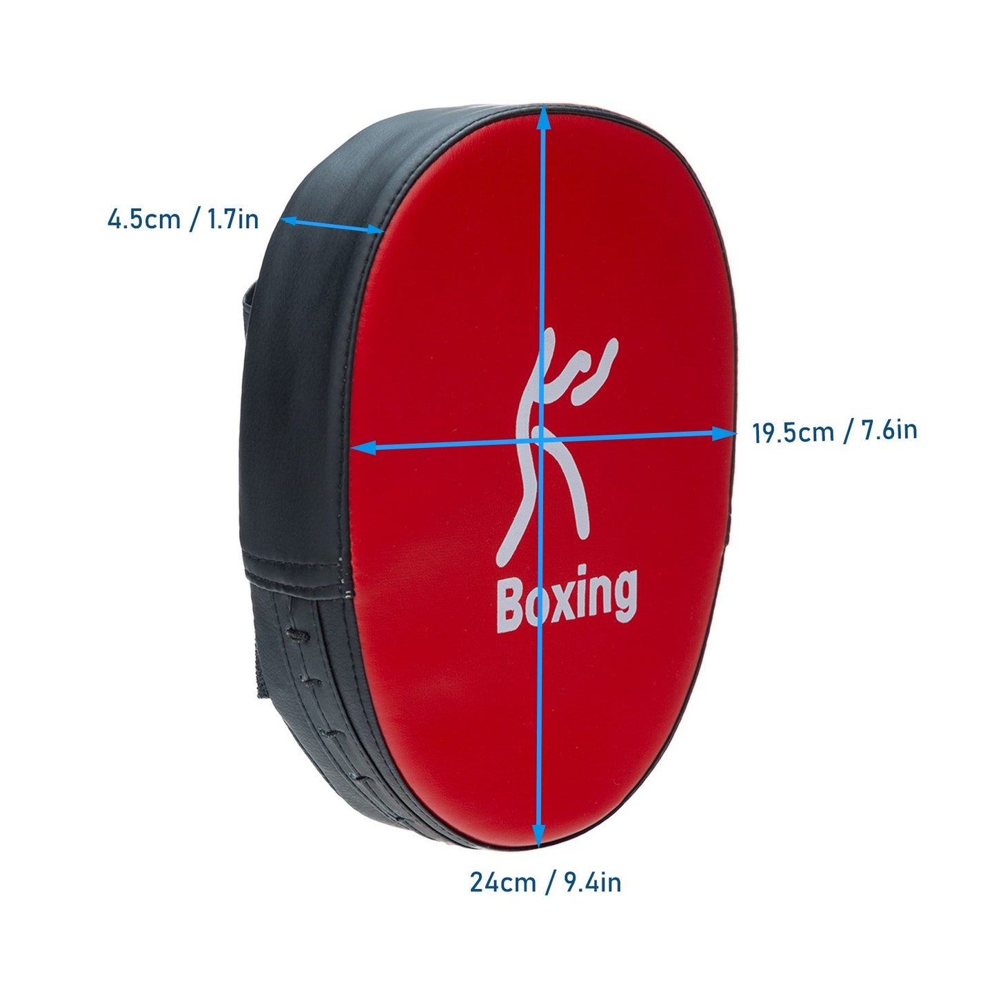 Curved Boxing Punching Mitts - PU Leather Thick Foam Focus Pads for Kickboxing, Muay Thai & Karate Training