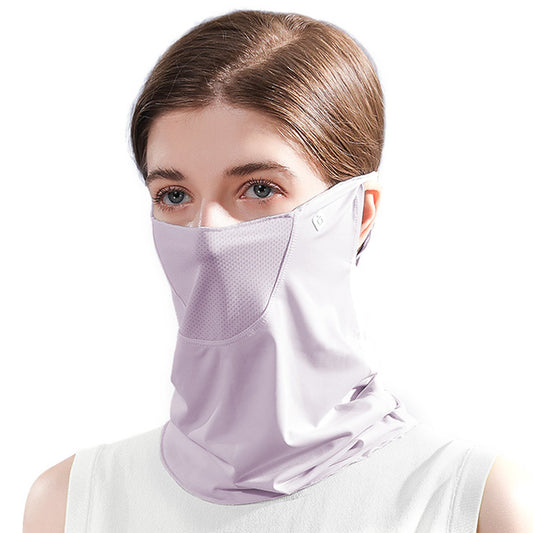 Womens UV Protection Summer Face Cover Earloop Neck Gaiter Breathable Scarf for Outdoor Sports