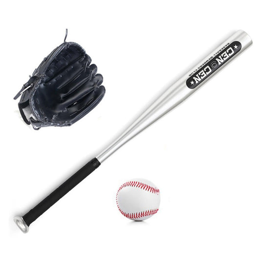 Youth Baseball Kit: 25 Aluminum Bat, 10.5 PVC Glove, Baseball - Complete Set for Kids