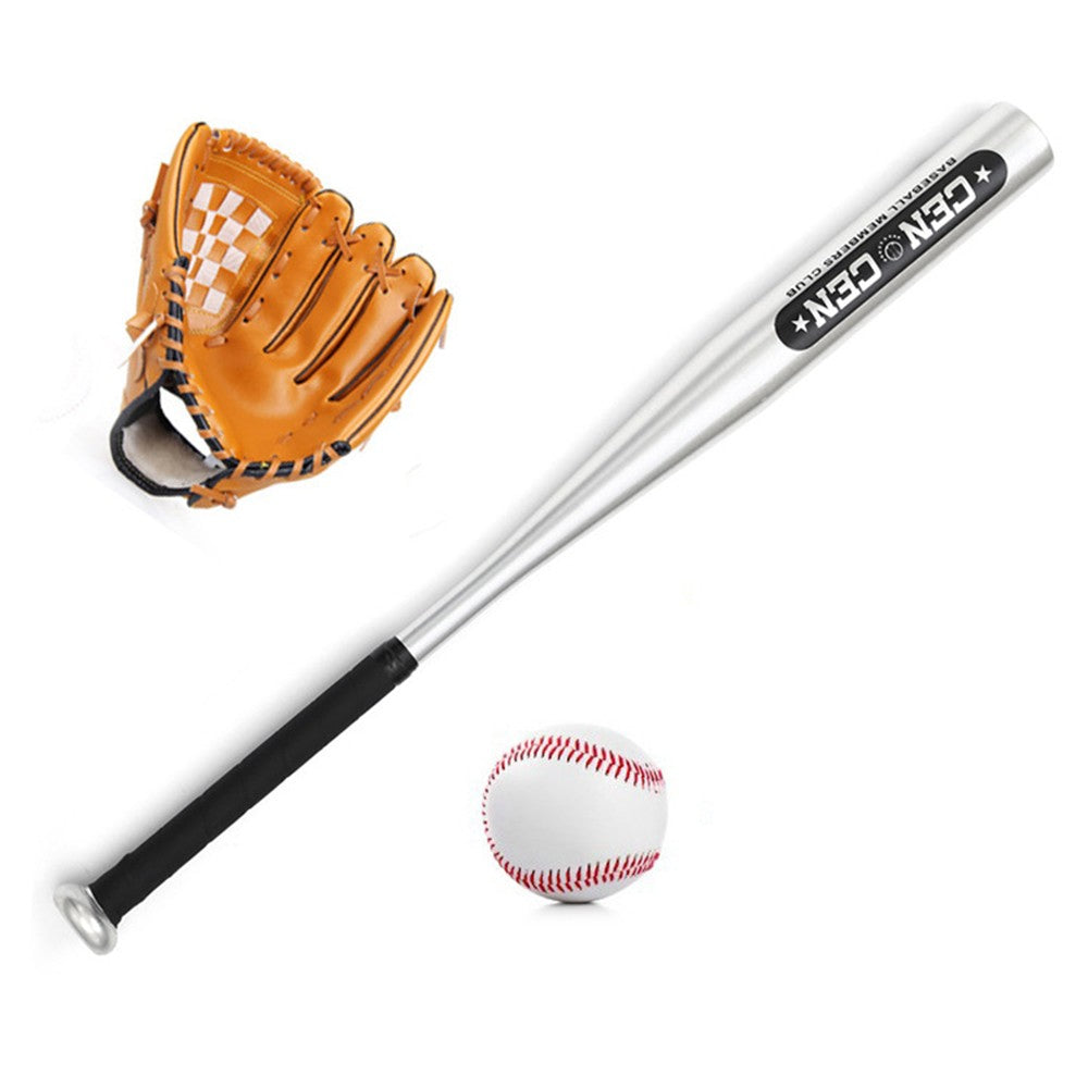 Youth Baseball Kit: 25 Aluminum Bat, 10.5 PVC Glove, Baseball - Complete Set for Kids