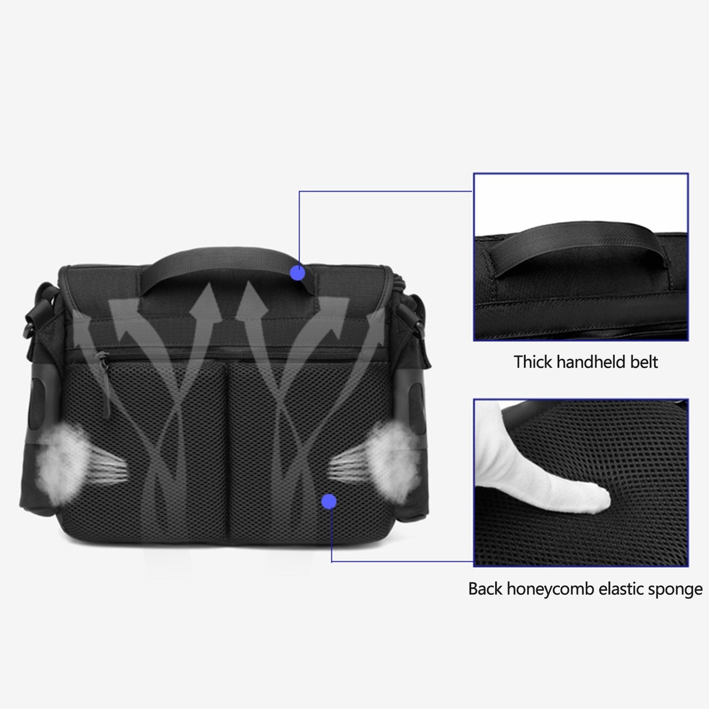 OZUKO Mens Waterproof Outdoor Cross-body Messenger Bag - Large Capacity, Single-Shoulder, Clear Storage