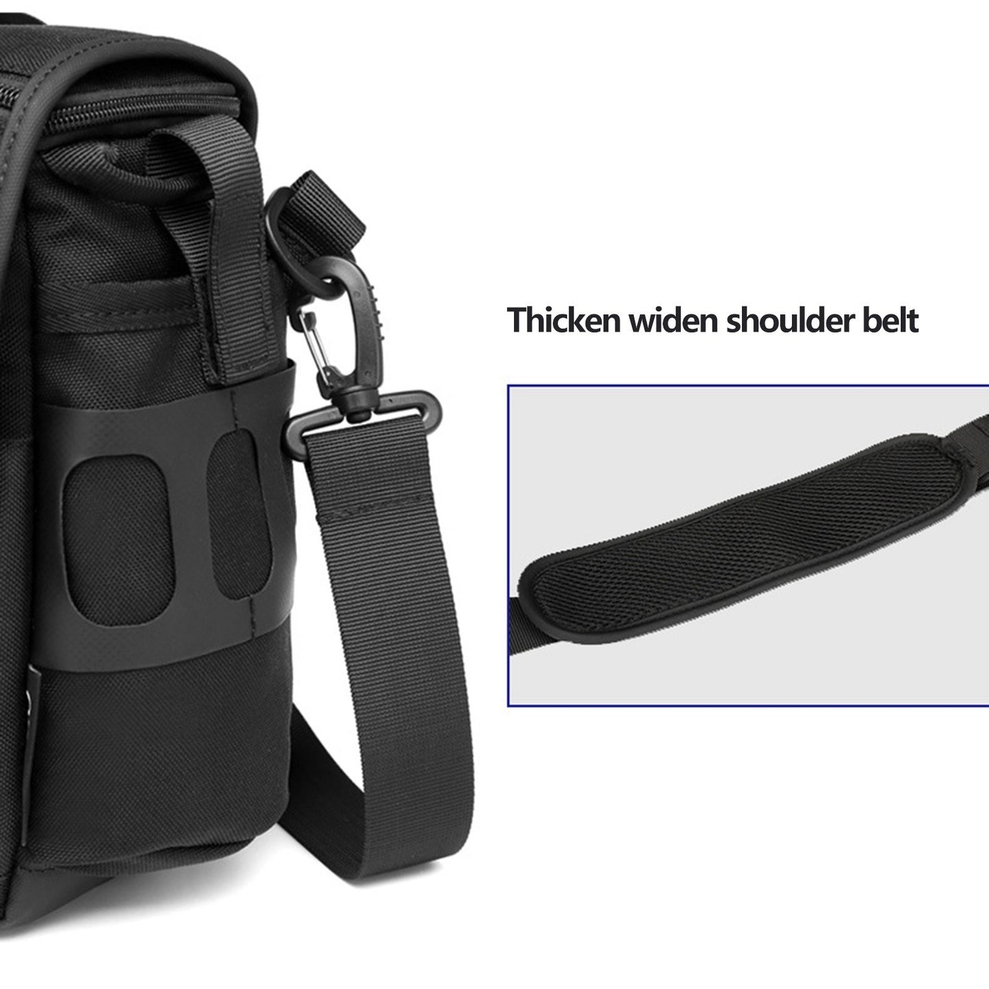 OZUKO Mens Waterproof Outdoor Cross-body Messenger Bag - Large Capacity, Single-Shoulder, Clear Storage