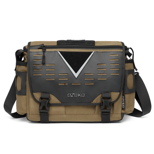 OZUKO Mens Waterproof Outdoor Cross-body Messenger Bag - Large Capacity, Single-Shoulder, Clear Storage