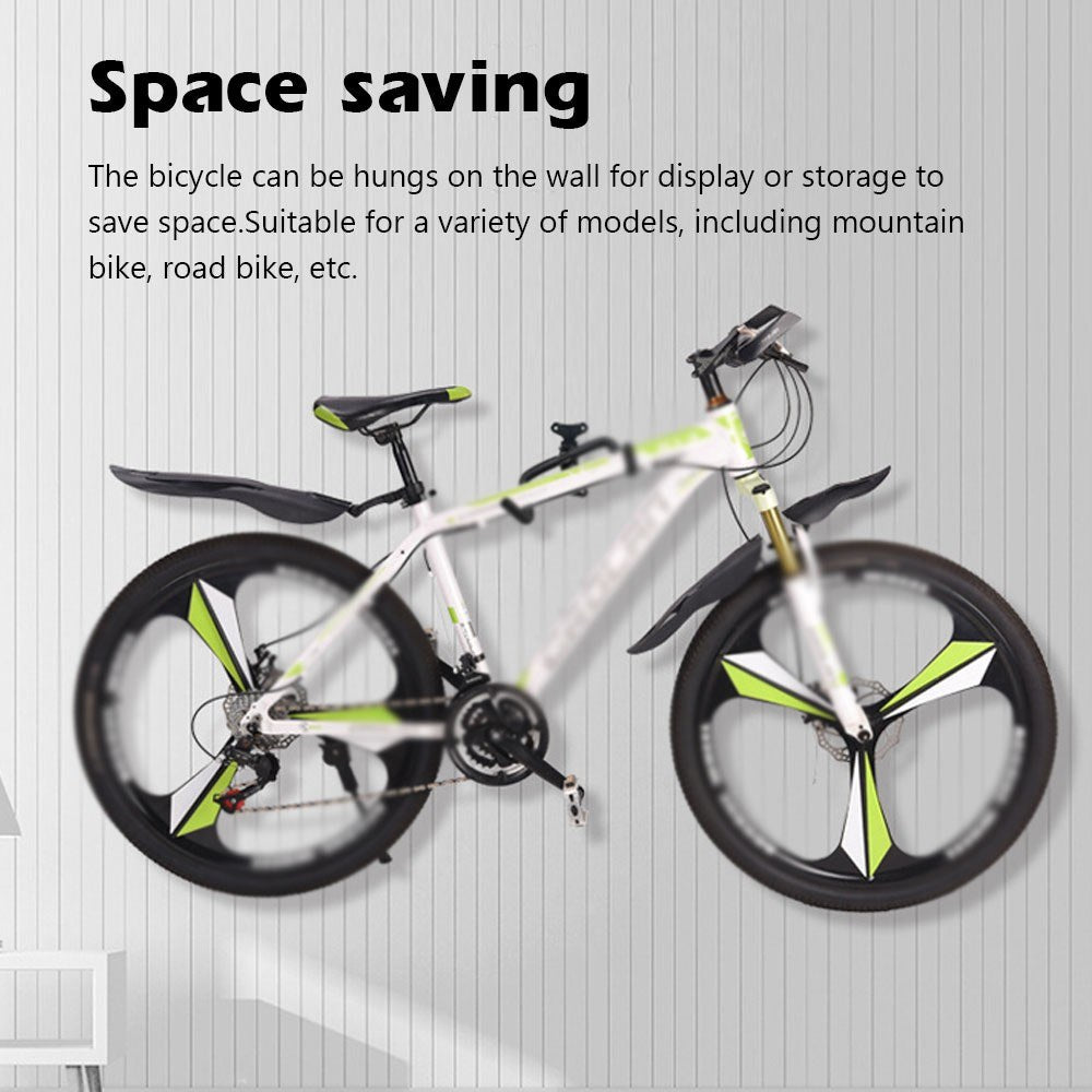 Foldable Telescopic Bicycle Wall Mount Rack with Double Hooks