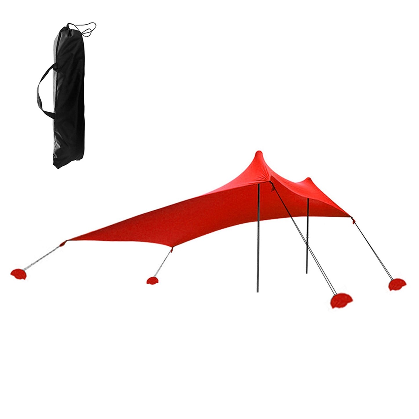 Sun Shelter Beach Tent with Sandbag Anchors