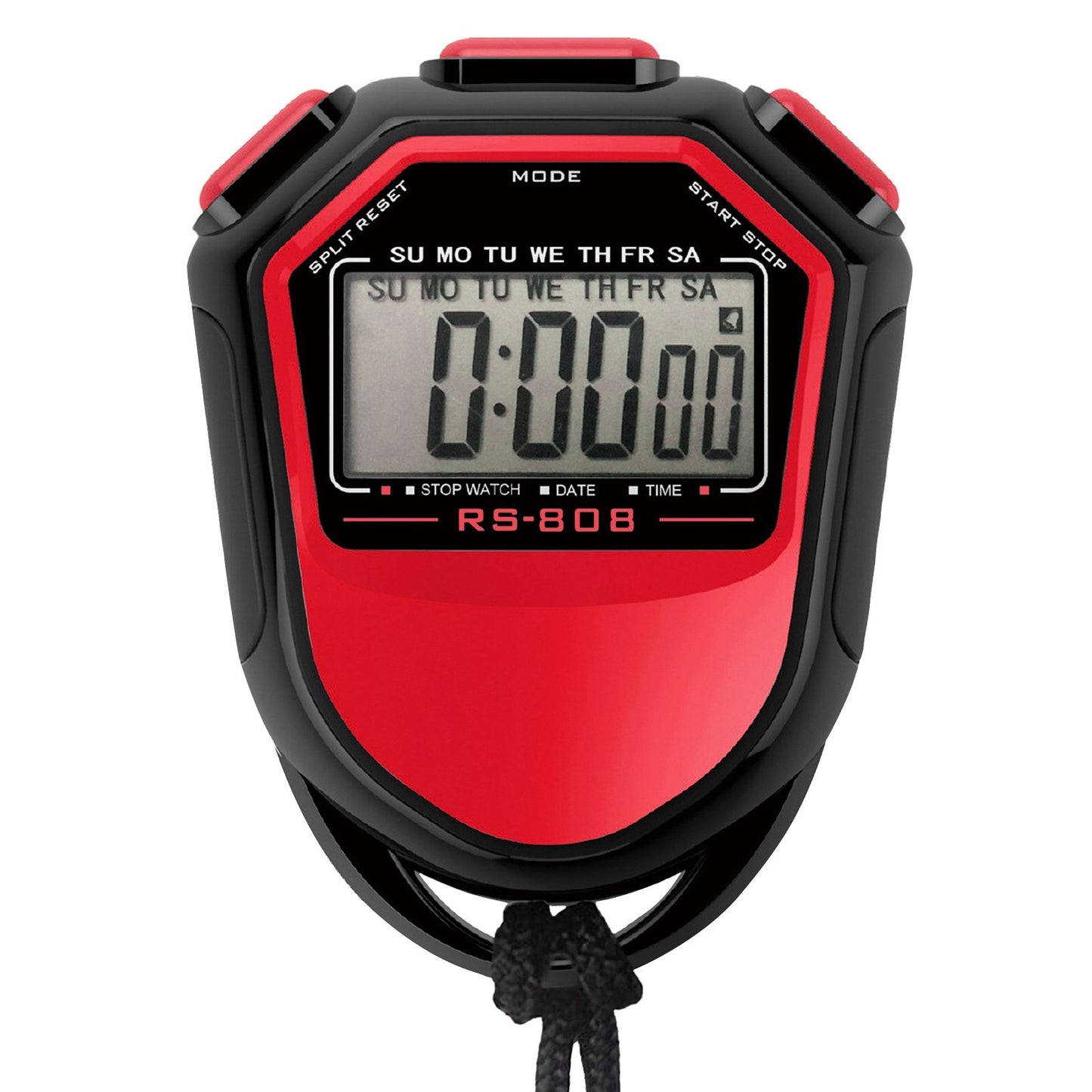 Digital Waterproof Stopwatch with Strap - Handheld LCD Timer & Chronograph for Sports Training