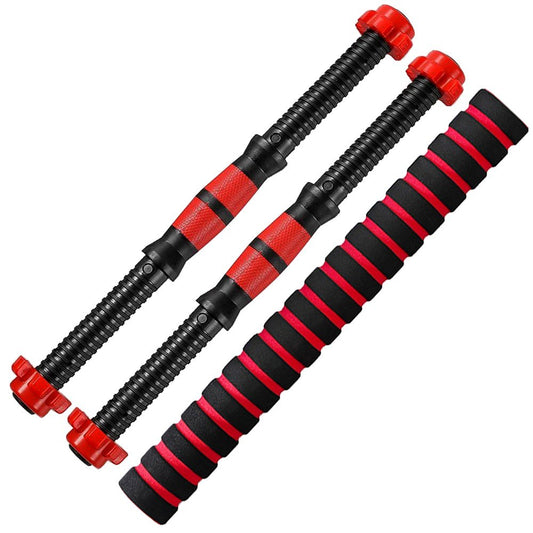 Adjustable Threaded Dumbbell Handle Set for Weight Lifting Home Gym Fitness