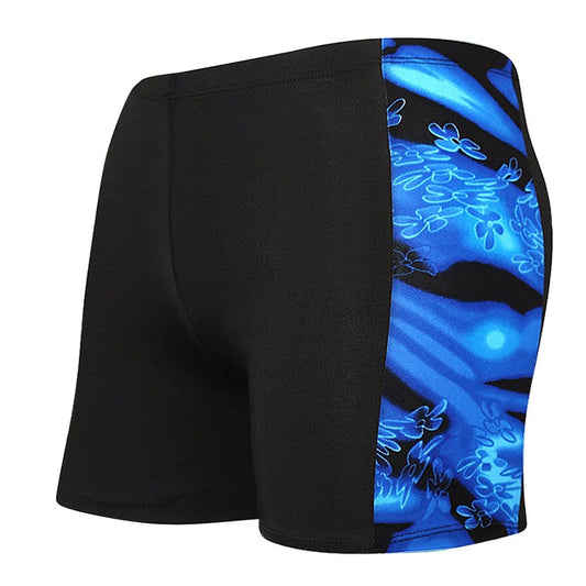 Mens Quick Dry Swimming Boxer Briefs - Breathable Elastic Drawstring Trunks