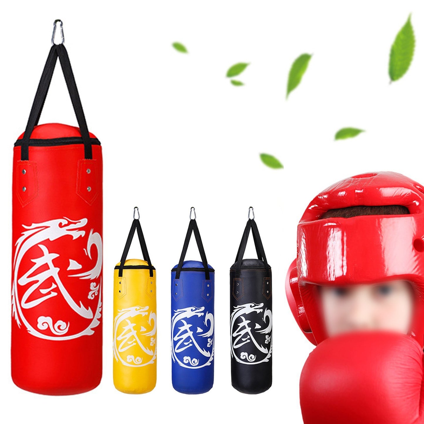 Unfilled PU Leather Punching Bag for Kids - Indoor Kickboxing & Training Exercise