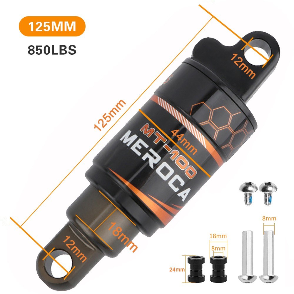 MTB Mountain Bike & Scooter Rear Shock Absorber with Integrated Oil Spring