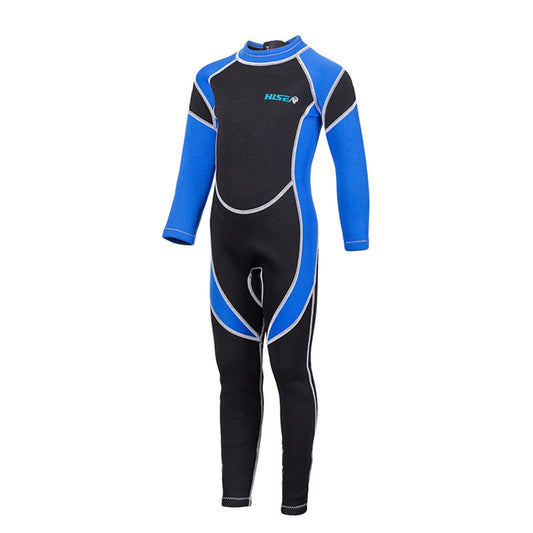 Childrens Quick-Dry Zippered Long Sleeve Wetsuit for Boys and Girls - One Piece Diving & Surfing Swimsuit for Water Sports