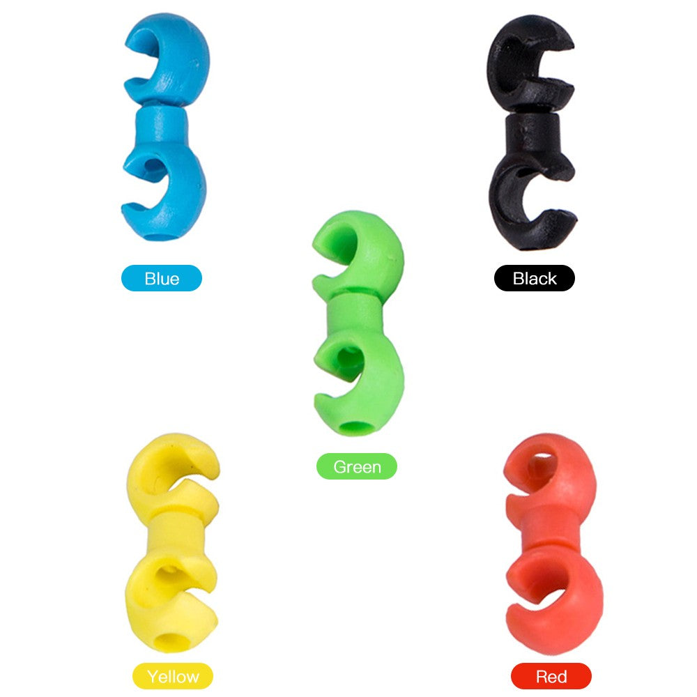10Pcs Bike Cable Clips Rotating Hooks for MTB Derailleur & Brake Housing Organizer