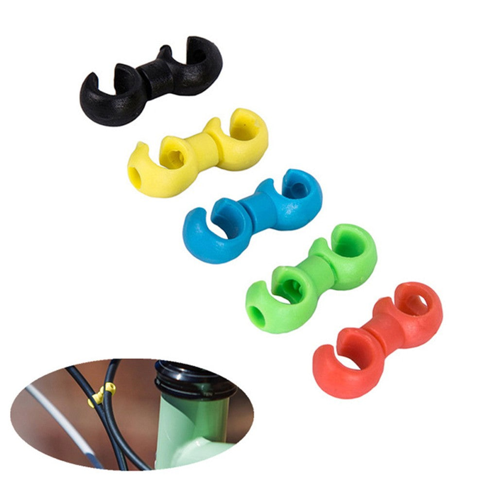 10Pcs Bike Cable Clips Rotating Hooks for MTB Derailleur & Brake Housing Organizer